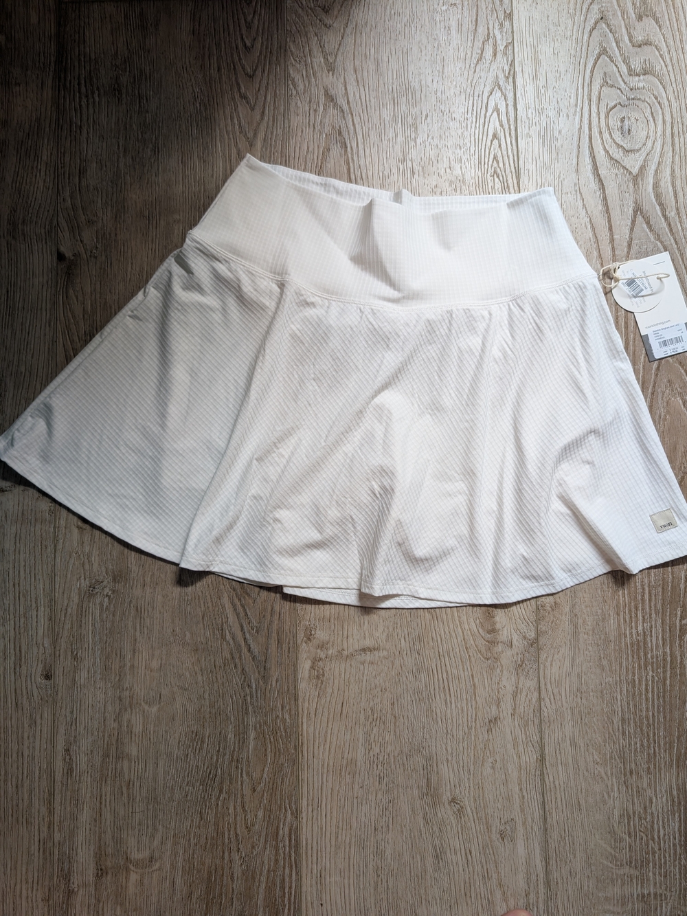 Vuori Cream Circle Skater Skirt with Wide Waistband